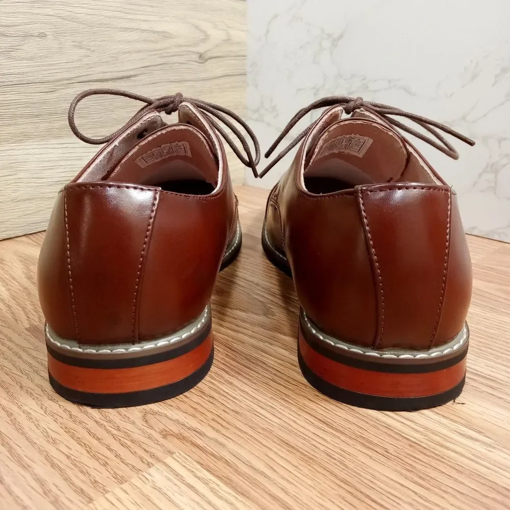 Bruno Marc Shoes Mens Sz 9.5W EU 43 Oxford Cap toe Princewide-6 Leather‎